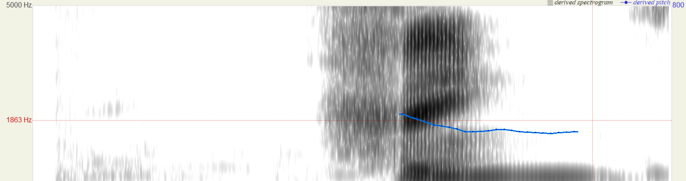 Spectrogram for the word “things”